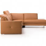 Угловой кожаный диван Bernina с реклайнером