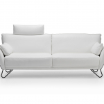 Прямой диван Montego в белой коже