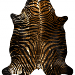 Шкура коровы натуральная Black Gold Zebra print
