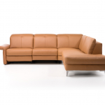 Угловой кожаный диван Bernina с реклайнером 