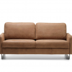 Кожаный диван RADIUS коричневого цвета