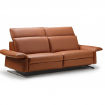 Кожаный диван ADORA коричневого цвета