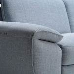 Угловой диван SARI голубого цвета с реклайнером