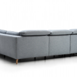 Угловой диван SARI голубого цвета с реклайнером