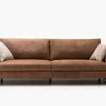 Прямой кожаный диван Fontane