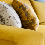 Прямой диван Romano желтого цвета