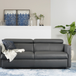 Прямой кожаный диван с двумя реклайнерами PARADISO 